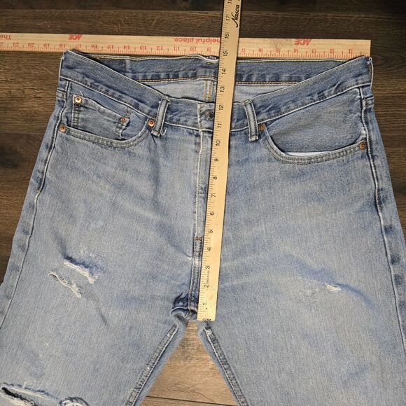 LEVIS 505 35x32 trashed distressed faded denim - Picture 4 of 16